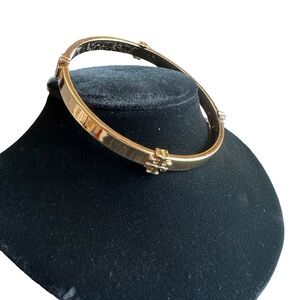 Tory Burch - Classic Logo Elegant Gold Bangle Bracelet
